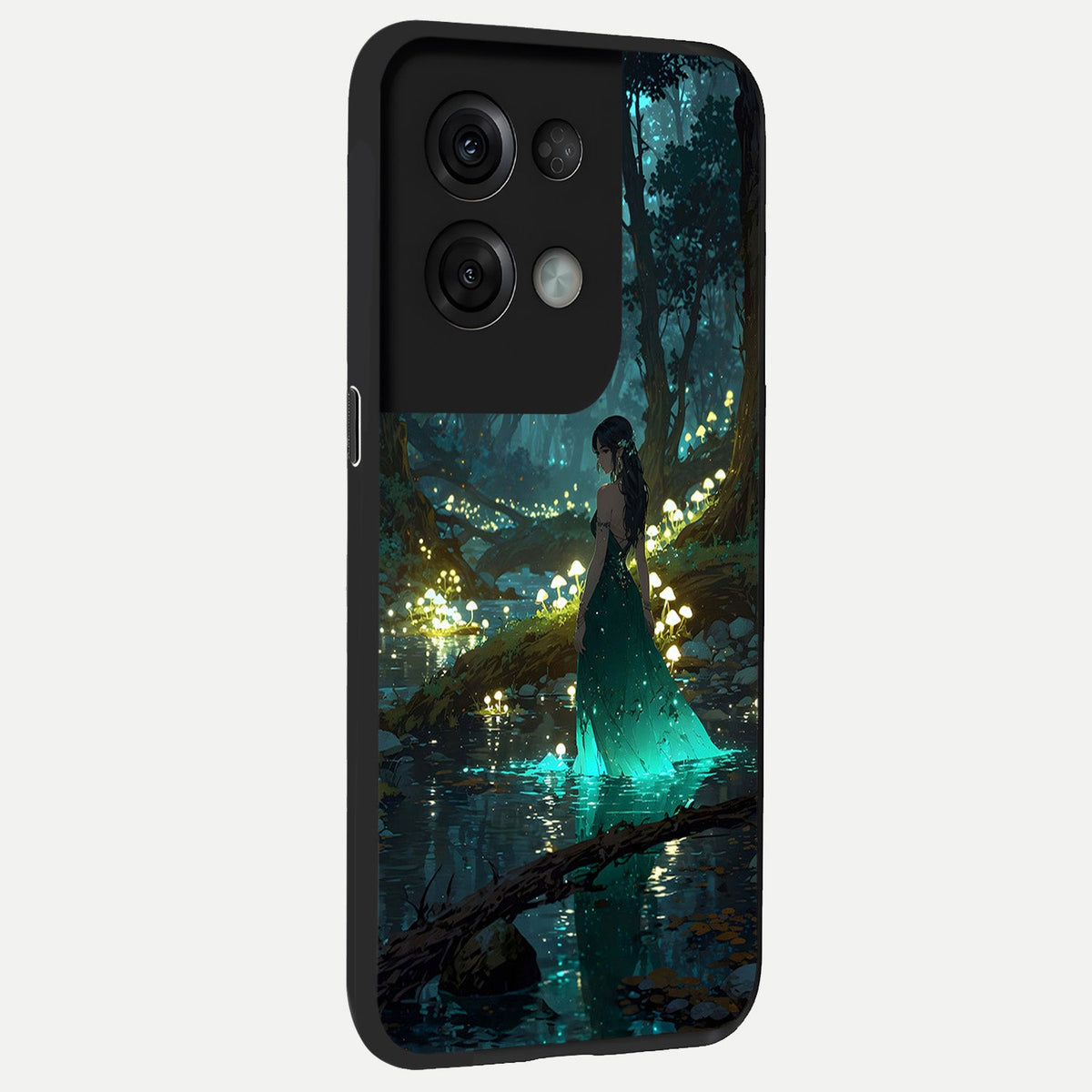  Enchanted Forest Glow back cover For Oppo Reno 8 Pro slim fit glass case with vibrant aesthetic design