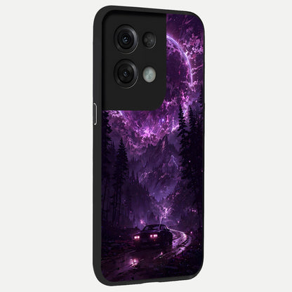  Eternal Cosmic Drive back cover For Oppo Reno 8 Pro slim fit glass case with vibrant aesthetic design