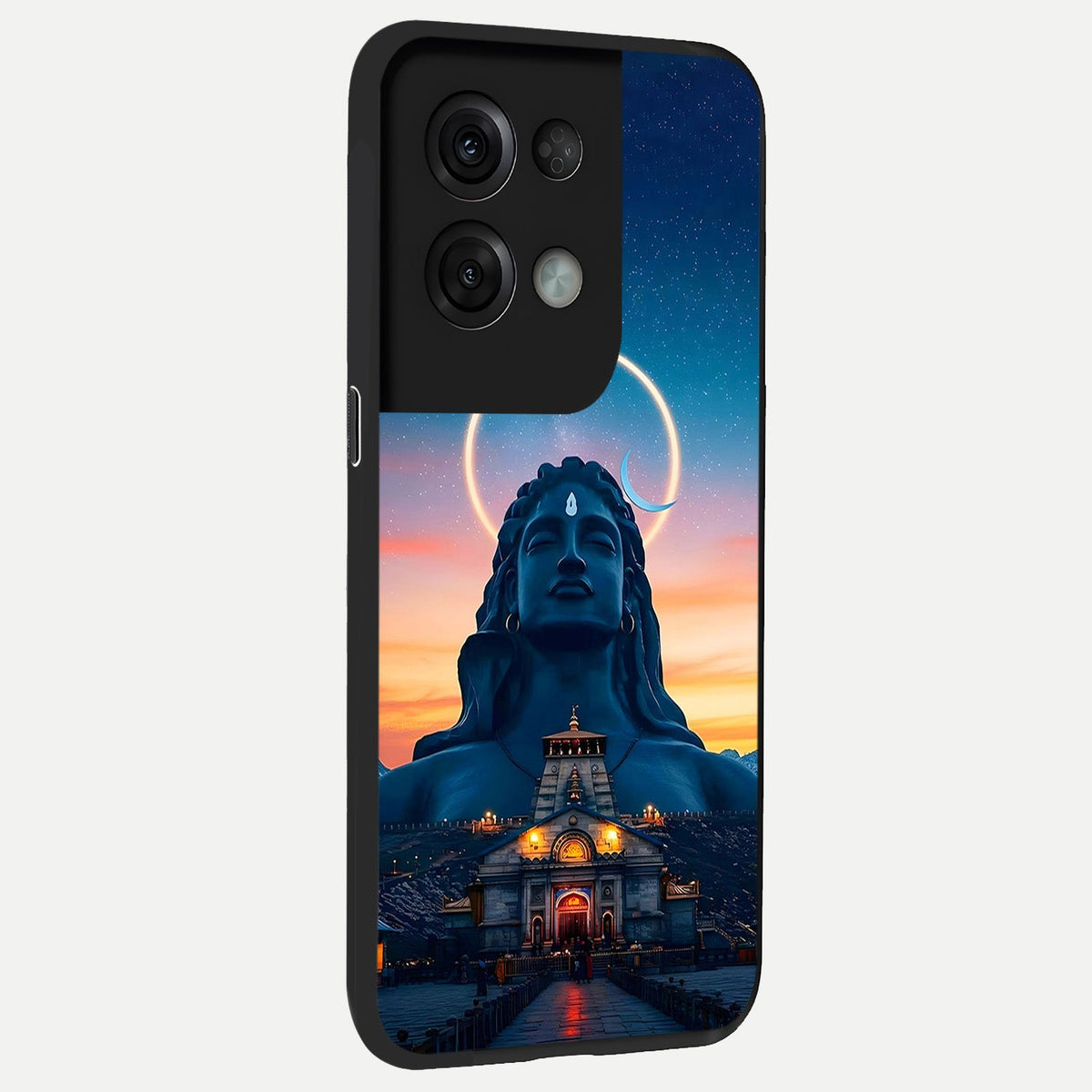  Eternal Shiva Aura back cover For Oppo Reno 8 Pro slim fit glass case with vibrant aesthetic design