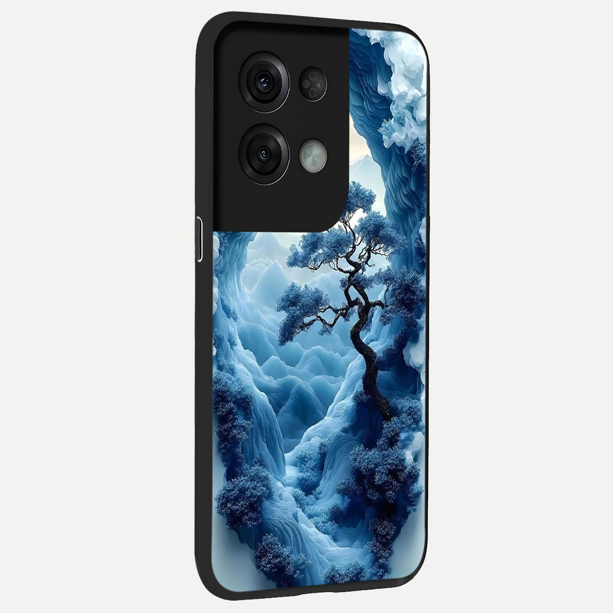  Frozen Serenity Gate back cover For Oppo Reno 8 Pro slim fit glass case with vibrant aesthetic design