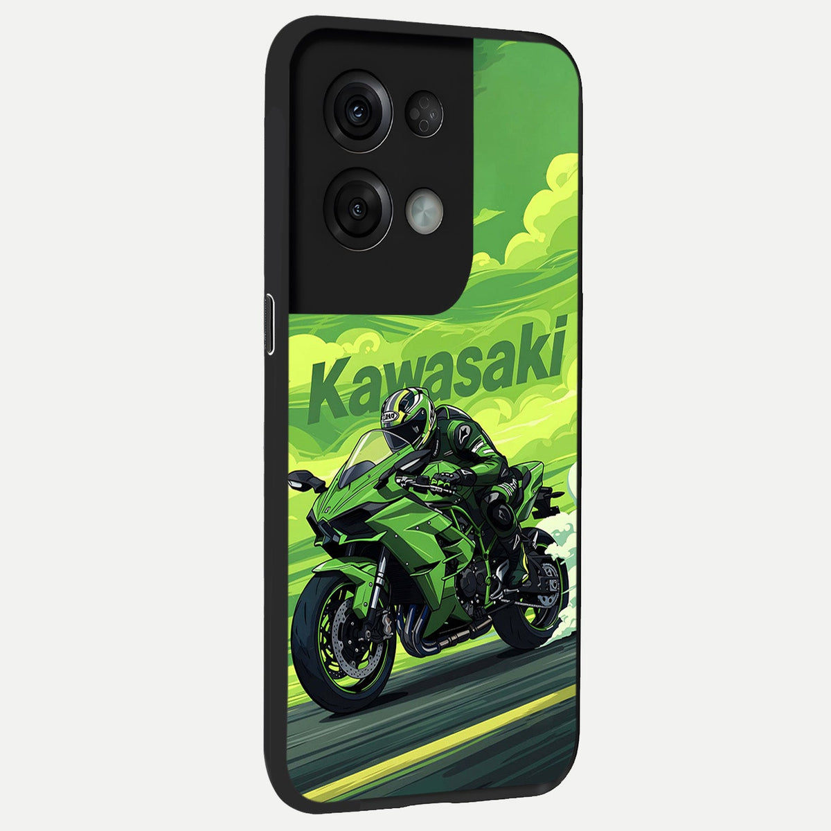 Greenery Sky back cover For Oppo Reno 8 Pro slim fit glass case with vibrant aesthetic design