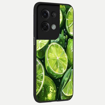  Green Kawasaki back cover For Oppo Reno 8 Pro slim fit glass case with vibrant aesthetic design