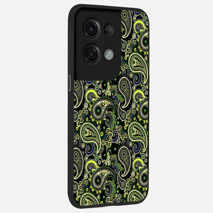  Green Lemon back cover For Oppo Reno 8 Pro slim fit glass case with vibrant aesthetic design
