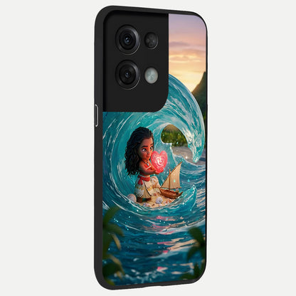  Heart of Ocean back cover For Oppo Reno 8 Pro slim fit glass case with vibrant aesthetic design