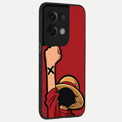  Luffy X Spirit back cover For Oppo Reno 8 Pro slim fit glass case with vibrant aesthetic design