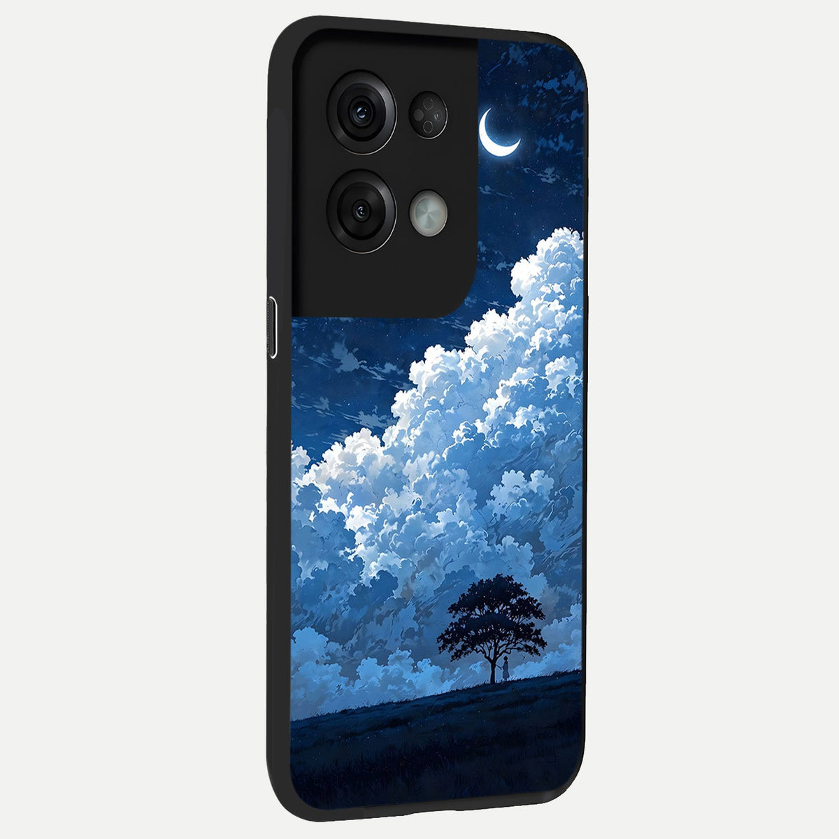  Midnight Sky Serenity back cover For Oppo Reno 8 Pro slim fit glass case with vibrant aesthetic design