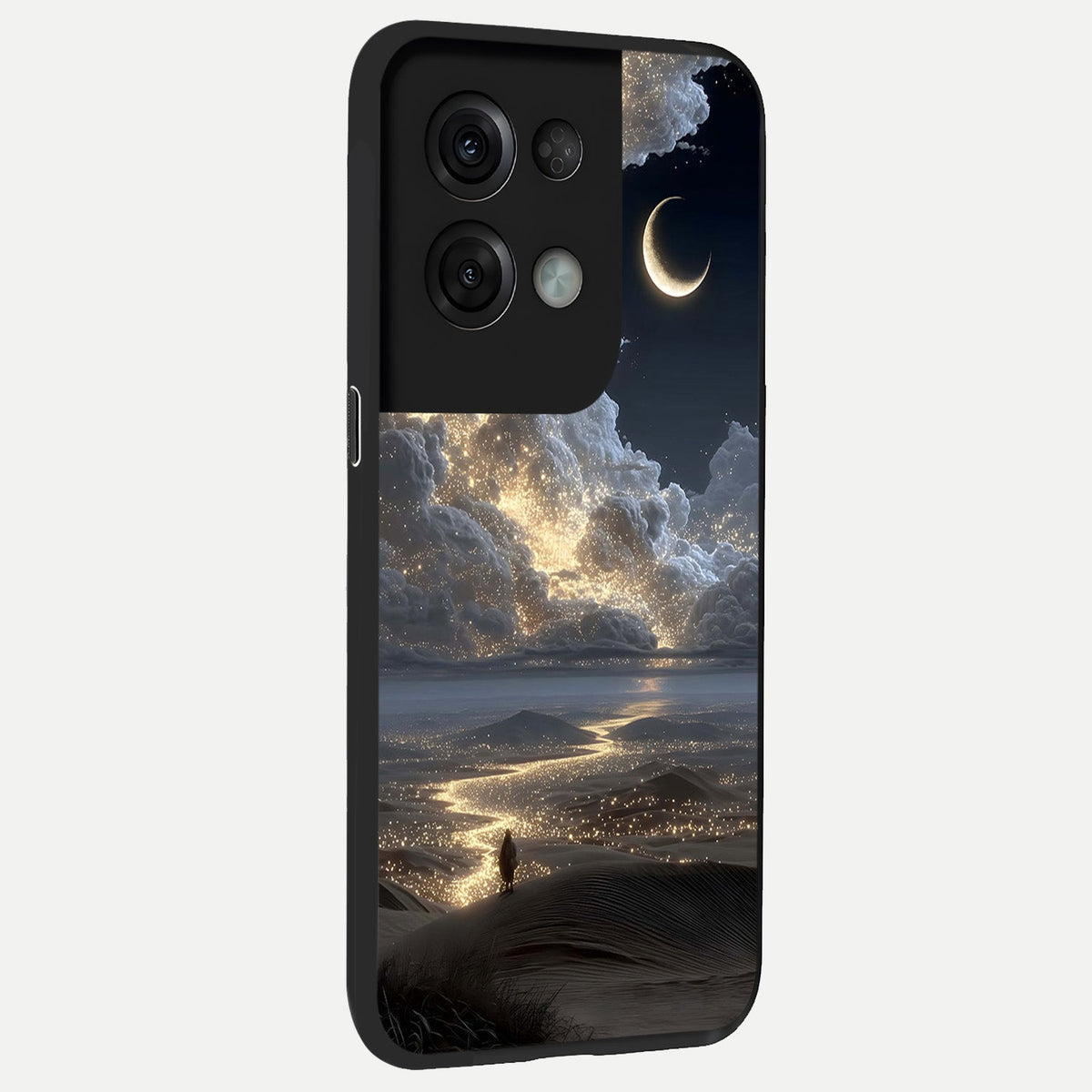  Moonlight Spark Path back cover For Oppo Reno 8 Pro slim fit glass case with vibrant aesthetic design