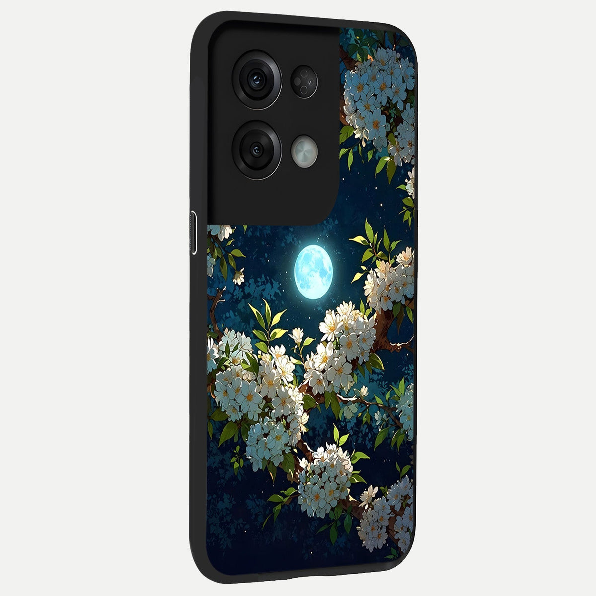  Moonlit Blossom Dream back cover For Oppo Reno 8 Pro slim fit glass case with vibrant aesthetic design