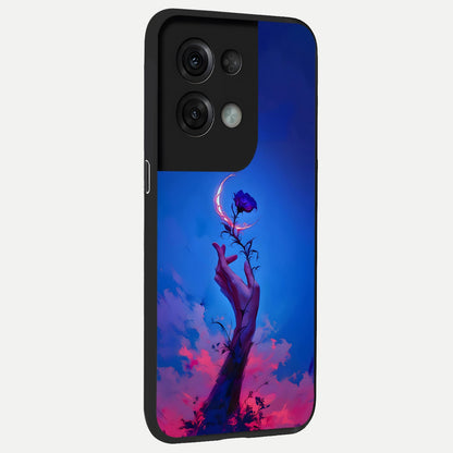  Mystic Hand back cover For Oppo Reno 8 Pro slim fit glass case with vibrant aesthetic design
