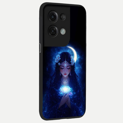  Mystic Moon Queen back cover For Oppo Reno 8 Pro slim fit glass case with vibrant aesthetic design