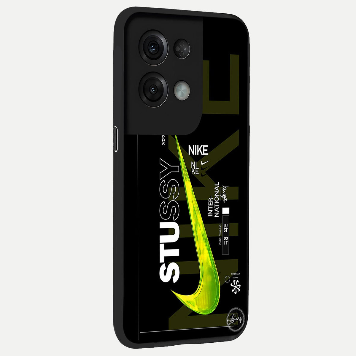  Neon Street Edition back cover For Oppo Reno 8 Pro slim fit glass case with vibrant aesthetic design