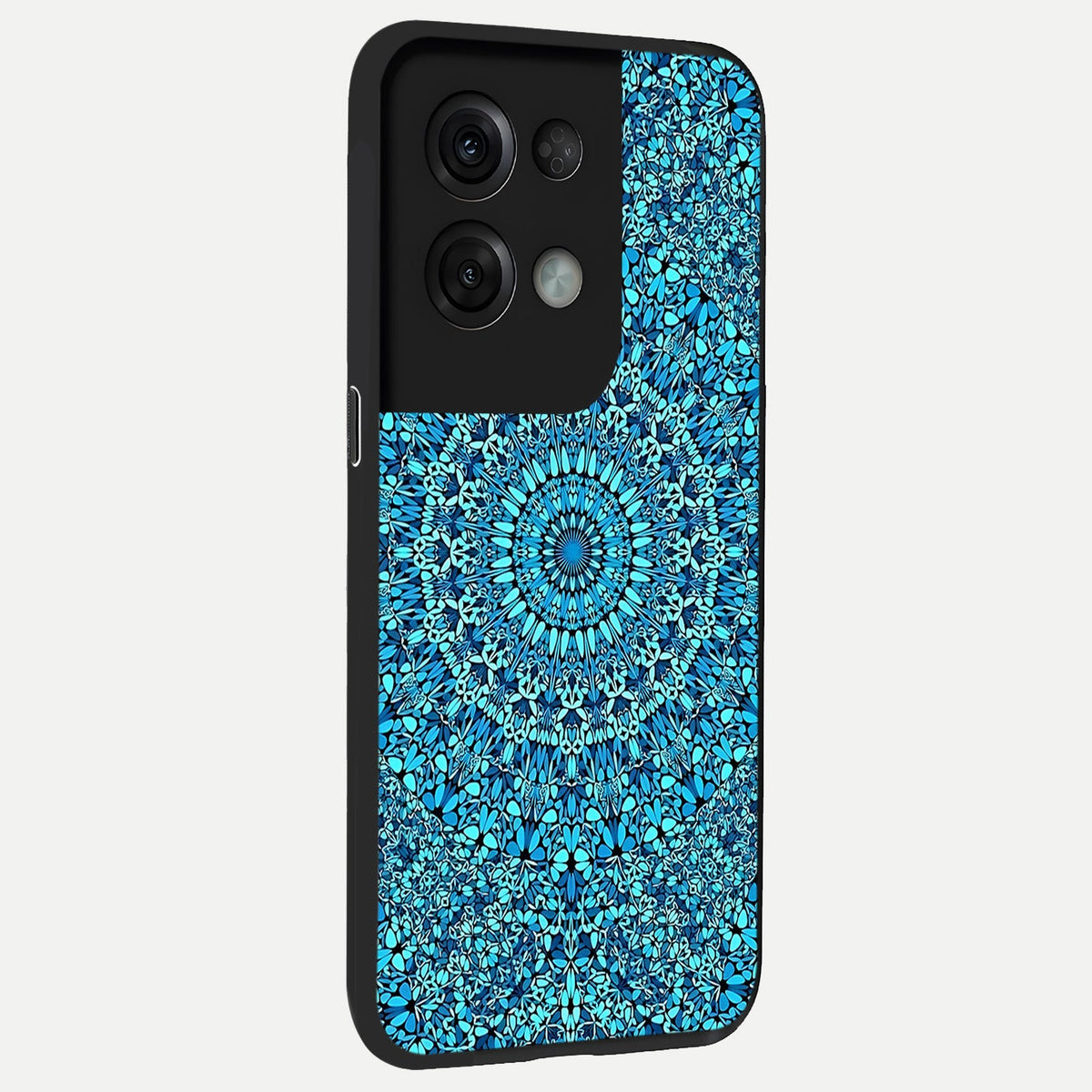  Ocean Bloom Mandala back cover For Oppo Reno 8 Pro slim fit glass case with vibrant aesthetic design