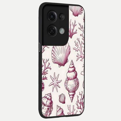  Pink Power Sparks back cover For Oppo Reno 8 Pro slim fit glass case with vibrant aesthetic design