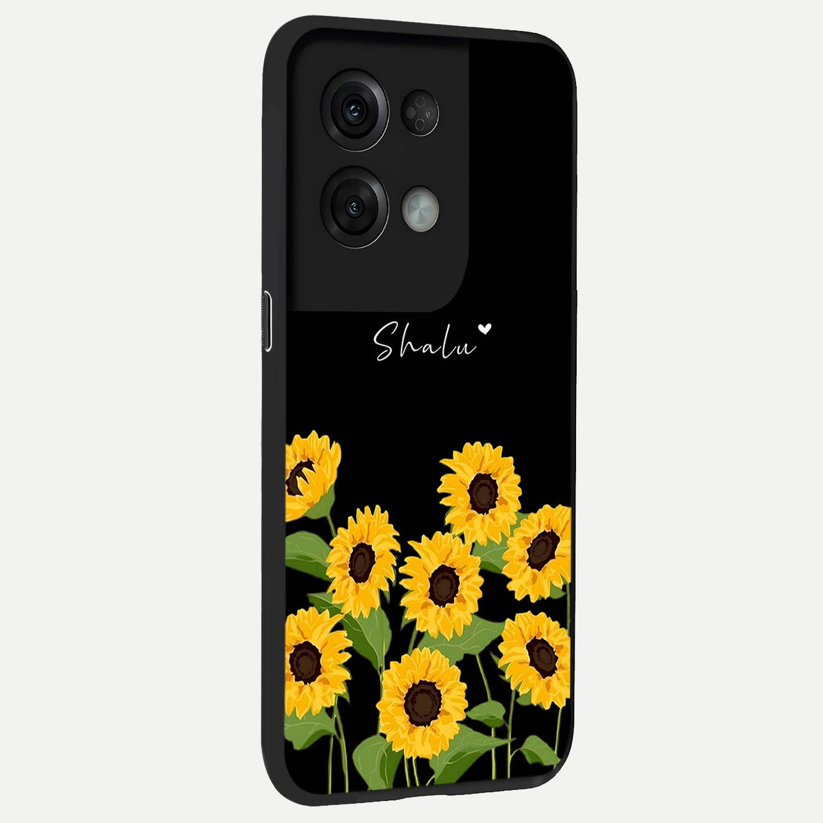  Sunflower Sky Bloom back cover For Oppo Reno 8 Pro slim fit glass case with vibrant aesthetic design