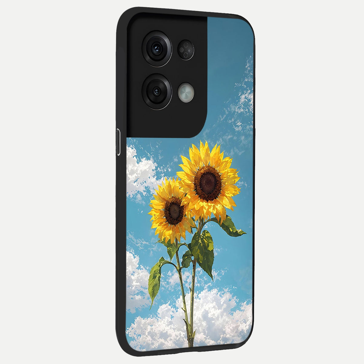  Sunlit Daisy Glow back cover For Oppo Reno 8 Pro slim fit glass case with vibrant aesthetic design