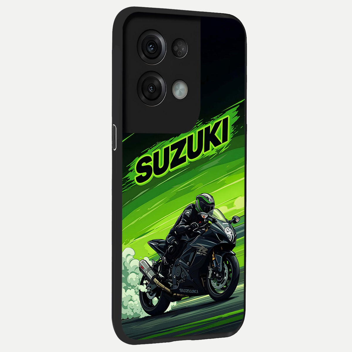  Suzuki Speed Beast back cover For Oppo Reno 8 Pro slim fit glass case with vibrant aesthetic design