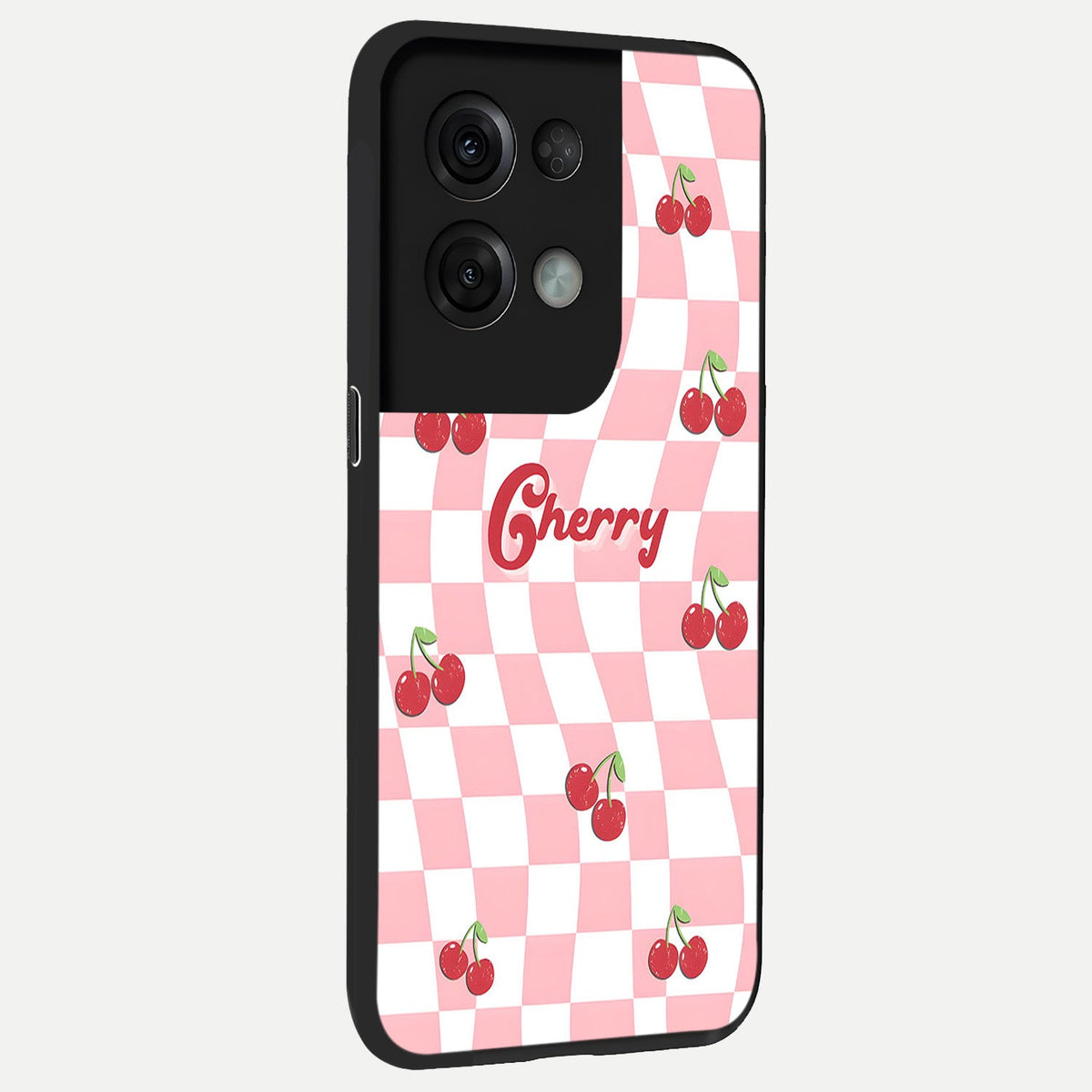  Sweet Cherry Vibes back cover For Oppo Reno 8 Pro slim fit glass case with vibrant aesthetic design