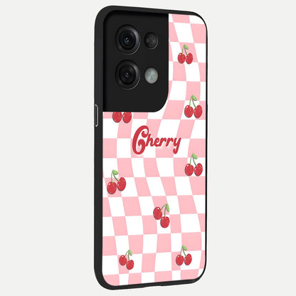  Sweet Cherry Vibes back cover For Oppo Reno 8 Pro slim fit glass case with vibrant aesthetic design