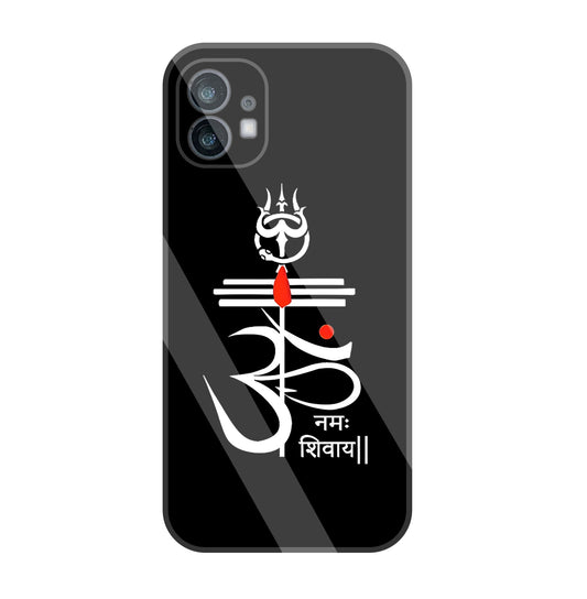 Om Namah Shivay White  Glass Case For Nothing Phone 1