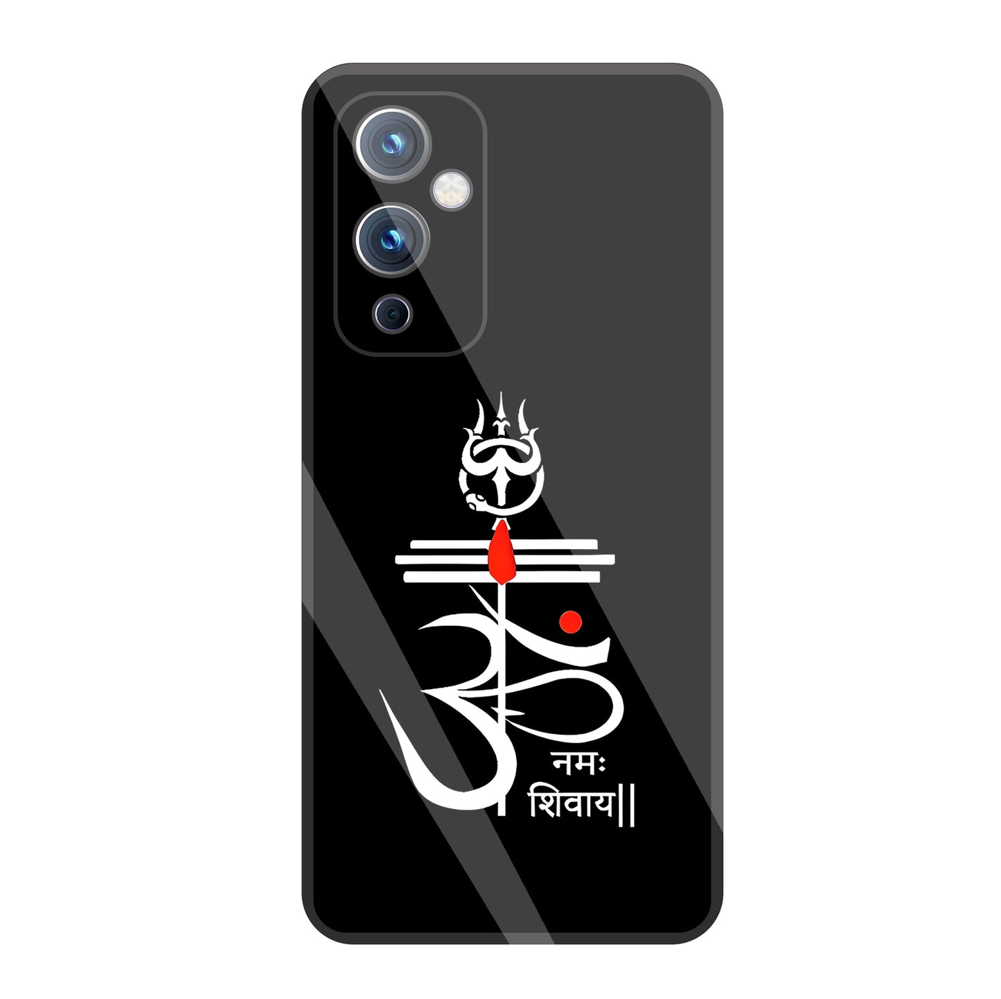 Om Namah Shivay White   Glass Case For OnePlus 9