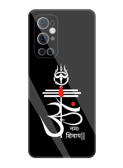 Om Namah Shivay White   Glass Case For OnePlus 9 Pro
