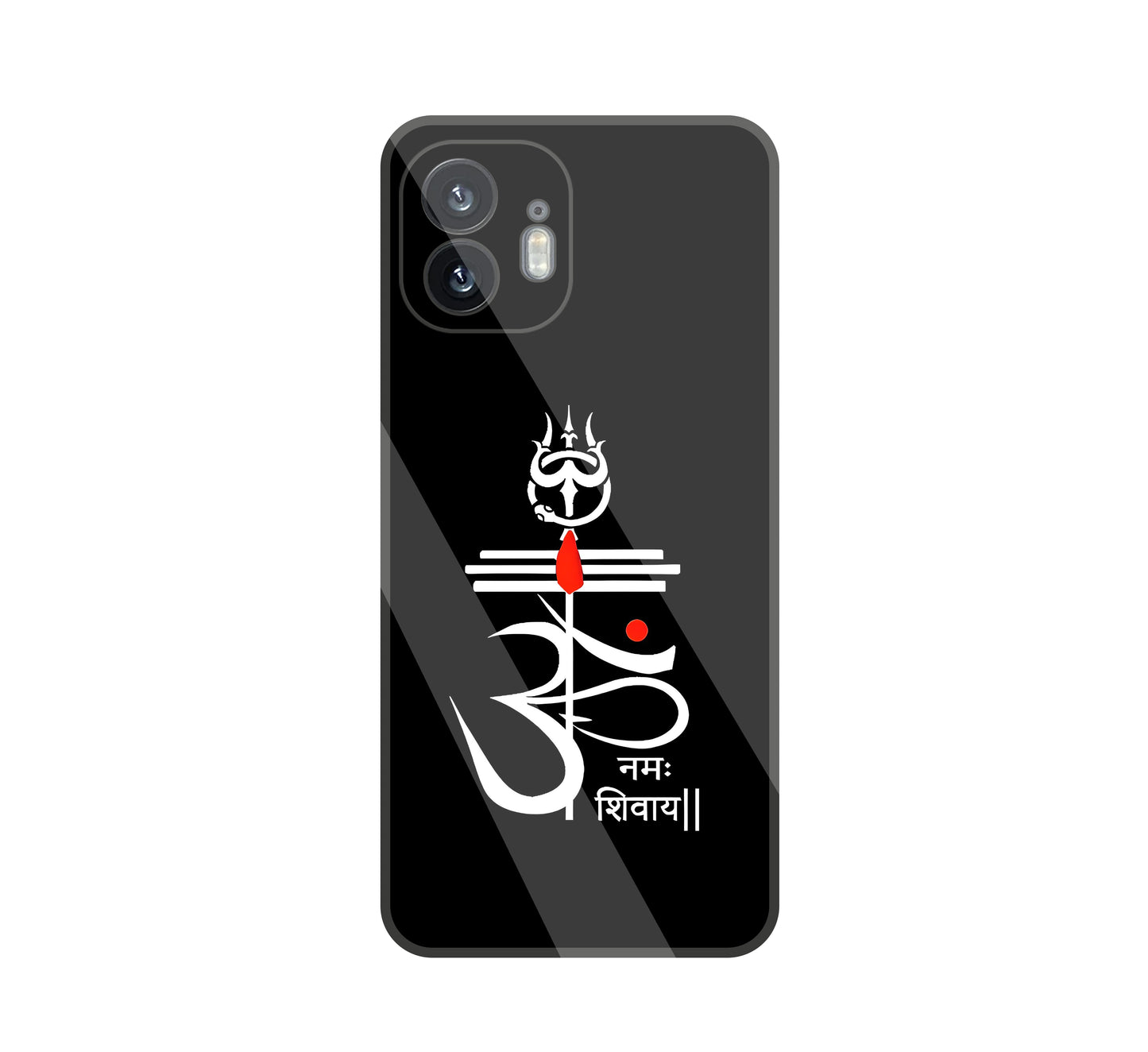 Om Namah Shivay White Glass Case For Nothing Phone 2
