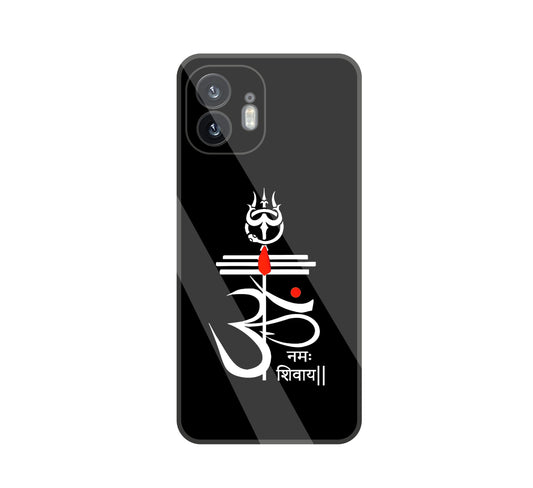 Om Namah Shivay White Glass Case For Nothing Phone 2