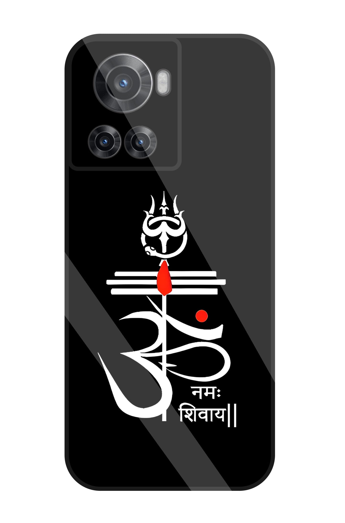 Om Namah Shivay White Glass Case For OnePlus 10R
