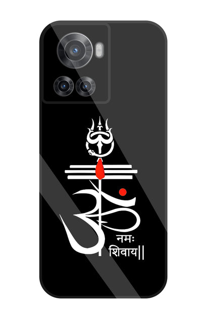 Om Namah Shivay White Glass Case For OnePlus 10R