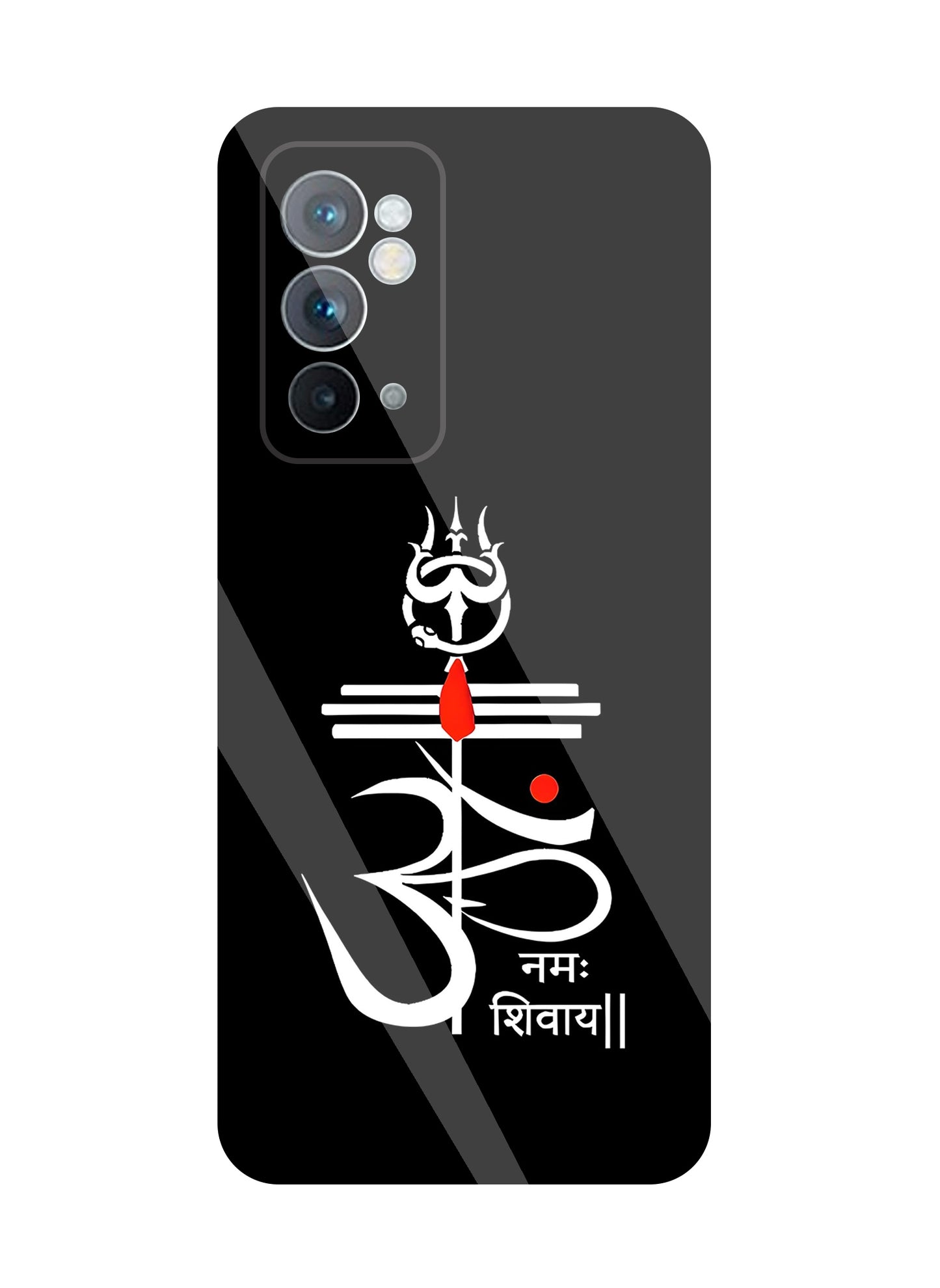 Om Namah Shivay White   Glass Case For OnePlus 9 RT