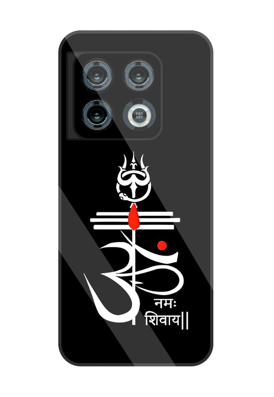 Om Namah Shivay White   Glass Case For OnePlus 10 Pro