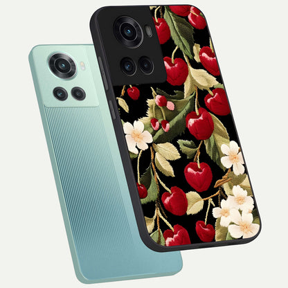  Blooming Spendor Bird phone case For OnePlus 10R showing premium glass back cover with detailed artwork