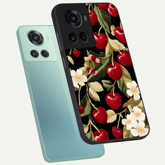  Blooming Spendor Bird phone case For OnePlus 10R showing premium glass back cover with detailed artwork