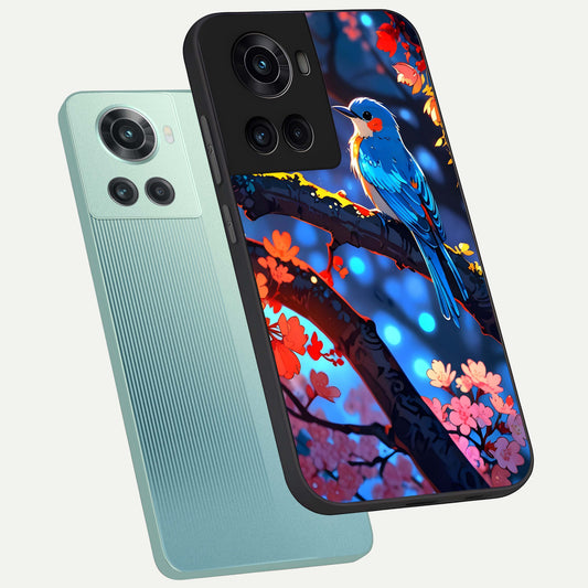  Blooming Water Drift phone case For OnePlus 10R showing premium glass back cover with detailed artwork