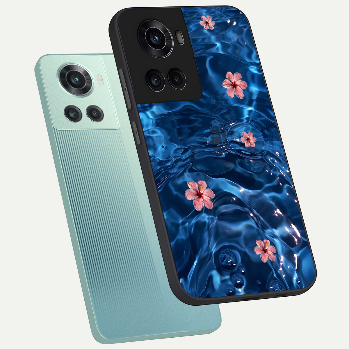  Bloom Thread Art phone case For OnePlus 10R showing premium glass back cover with detailed artwork