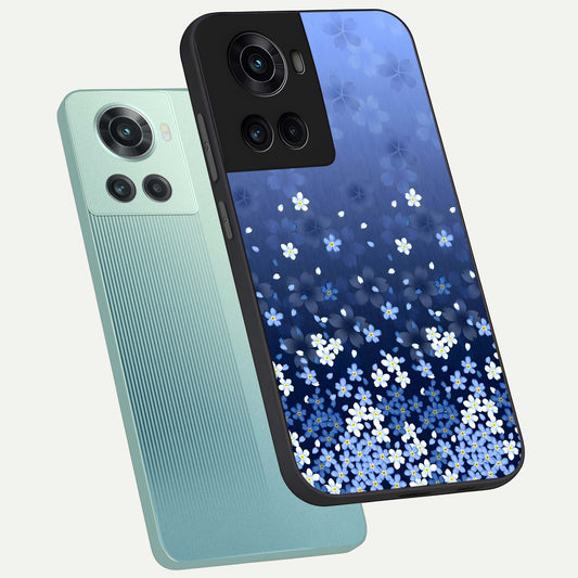  Blue Starry phone case For OnePlus 10R showing premium glass back cover with detailed artwork