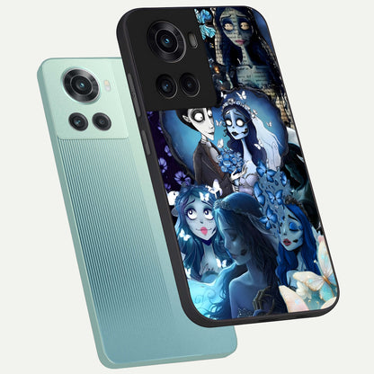  Butterfly Ghost Soul phone case For OnePlus 10R showing premium glass back cover with detailed artwork