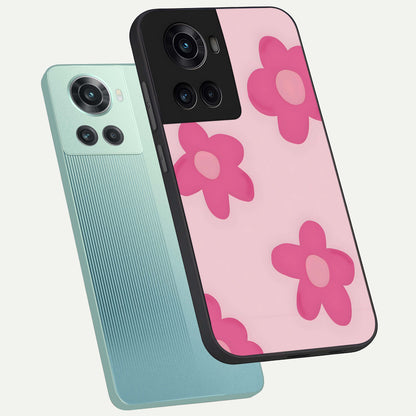  Candy Bloom Dreams phone case For OnePlus 10R showing premium glass back cover with detailed artwork