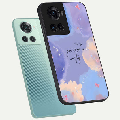  Celestial Cloud Magic phone case For OnePlus 10R showing premium glass back cover with detailed artwork