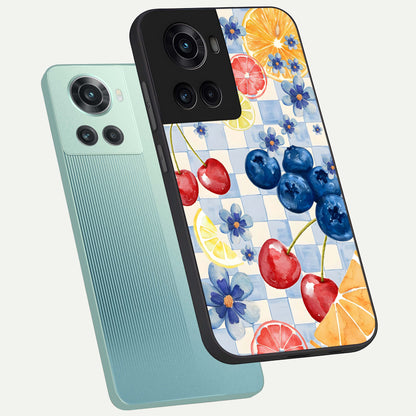 Citrus Bloom Joy Glass Case displayed upright for cheerful floral visibility and premium finish.