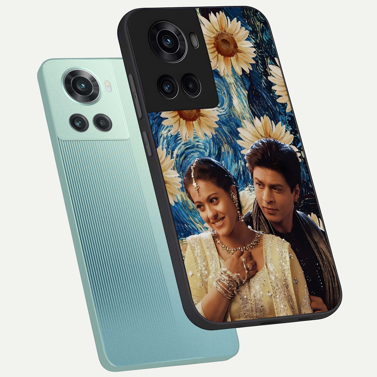  Eternal Love Story phone case For OnePlus 10R showing premium glass back cover with detailed artwork