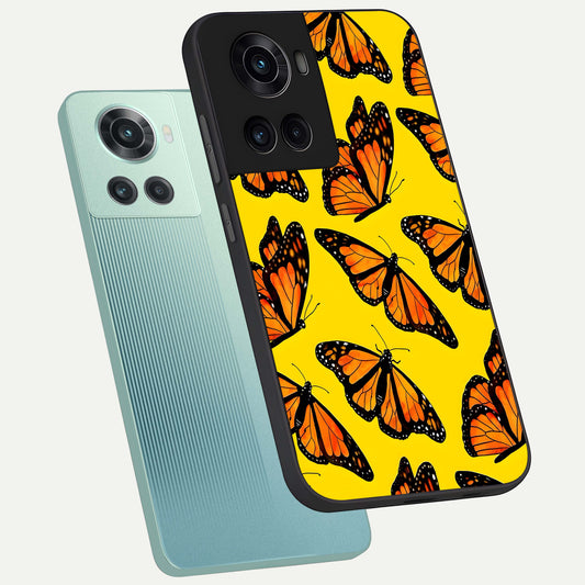  Golden Wing Flight phone case For OnePlus 10R showing premium glass back cover with detailed artwork