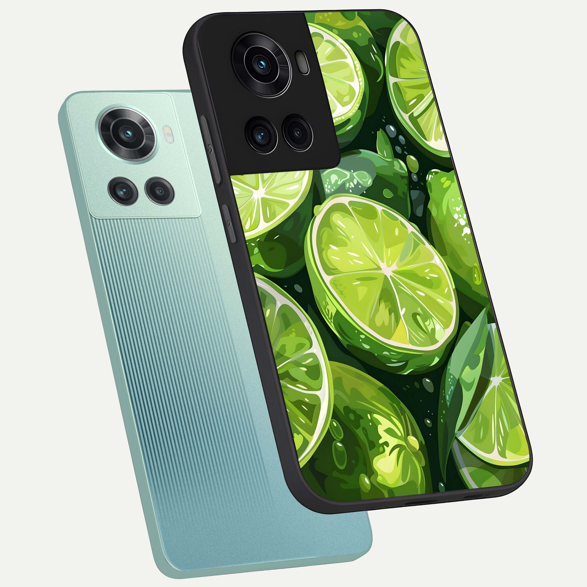  Green Kawasaki phone case For OnePlus 10R showing premium glass back cover with detailed artwork