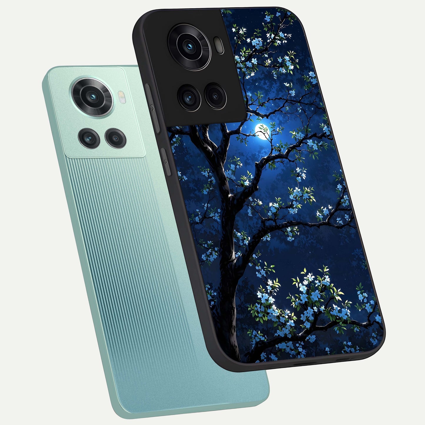 Mystic Floral Night Glass Case displayed upright for elegant night floral visibility and premium finish.