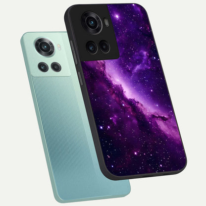  Purple Shade Sky phone case For OnePlus 10R showing premium glass back cover with detailed artwork