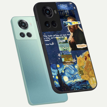  Starry Dream Vision phone case For OnePlus 10R showing premium glass back cover with detailed artwork