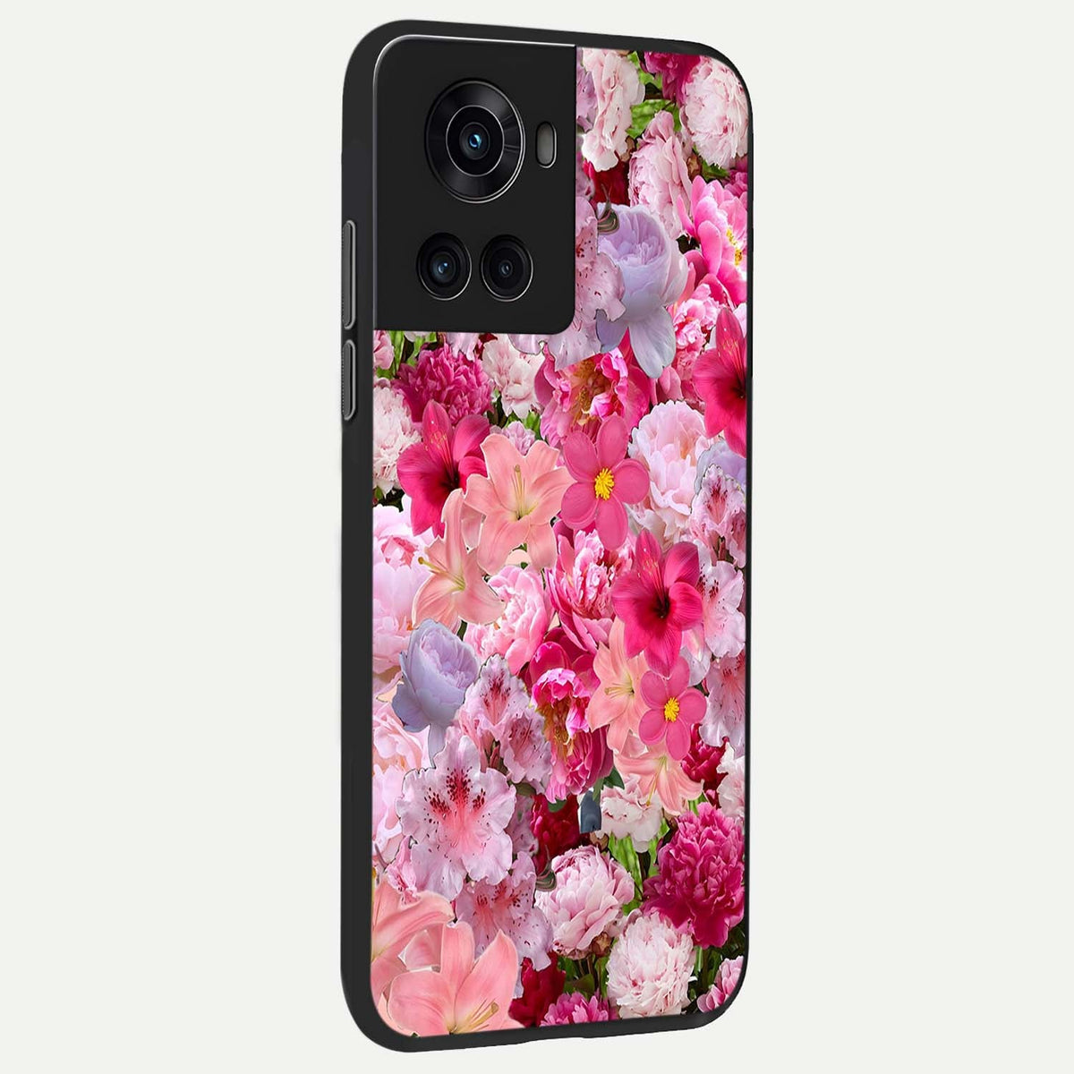  Bloom Crush Fantasy back cover For OnePlus 10R slim fit glass case with vibrant aesthetic design