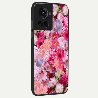  Bloom Crush Fantasy back cover For OnePlus 10R slim fit glass case with vibrant aesthetic design
