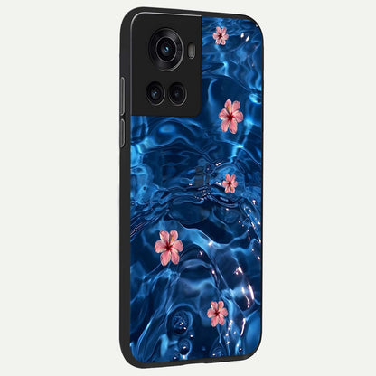  Bloom Thread Art back cover For OnePlus 10R slim fit glass case with vibrant aesthetic design