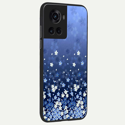  Blue Starry back cover For OnePlus 10R slim fit glass case with vibrant aesthetic design